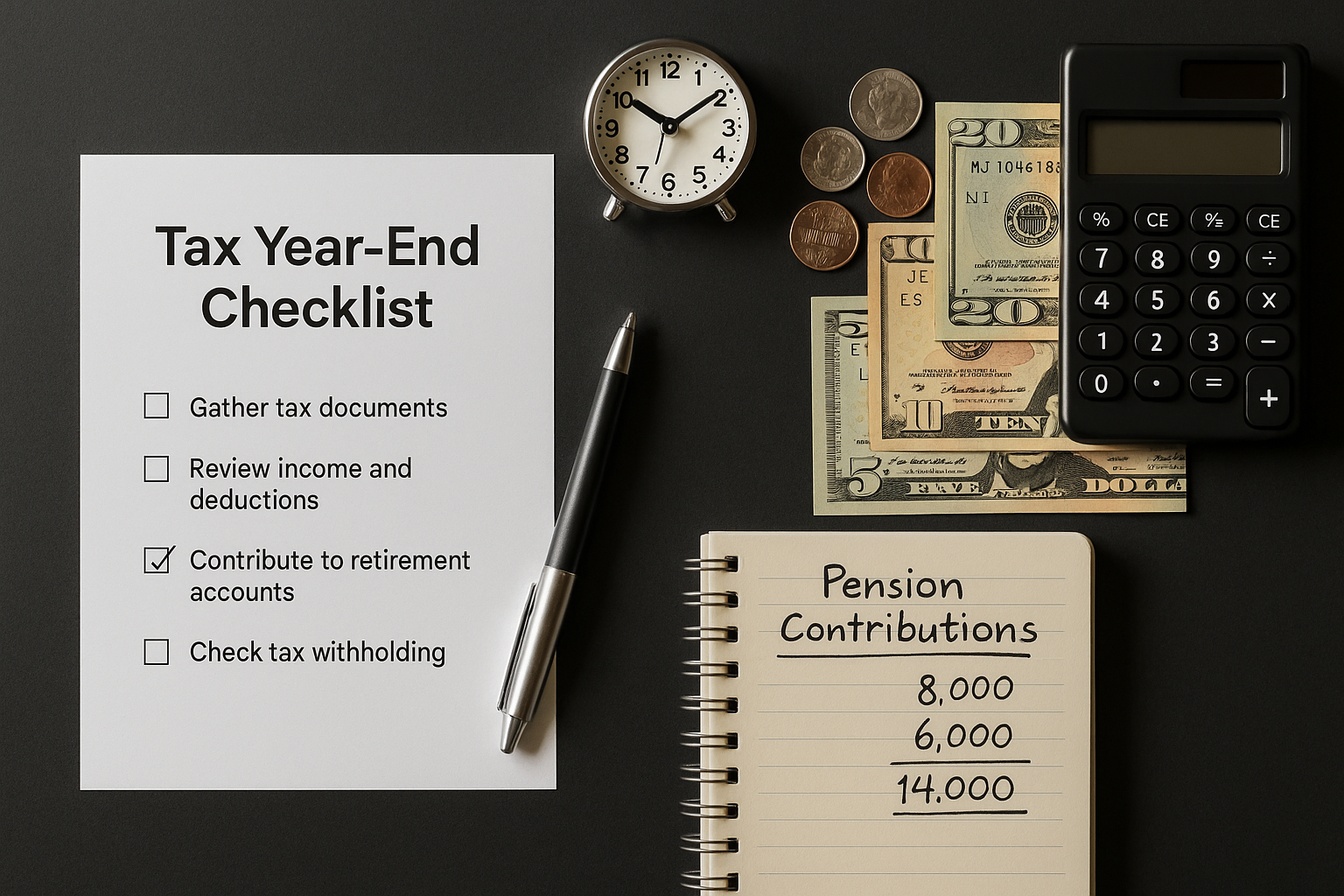 Tax year-end checklist and planning documents